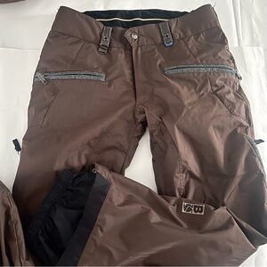 Bonfire Snowpants. Ski/snowboard. Size small. Rainier . Brown and grey